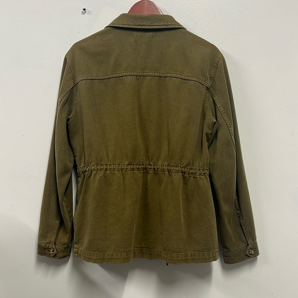 H&M Army Green Utility Jacket L.O.G.G. Women’s EUR 38 US 8 /Med. 100% Cotton - Picture 10 of 11